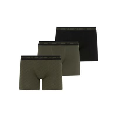 Boxershorts HUGO UNDERWEAR "BOXER BR PLANET DES", Herren, Gr. XXL (56), 3 Stk., schwarz (open miscellaneous 976), Jersey, Obermaterial: 95% Baumwolle, 5% Elasthan, eng, Unterhosen, elastischer Bund mit Logo, aus Stretch-Baumwolle, enganliegend