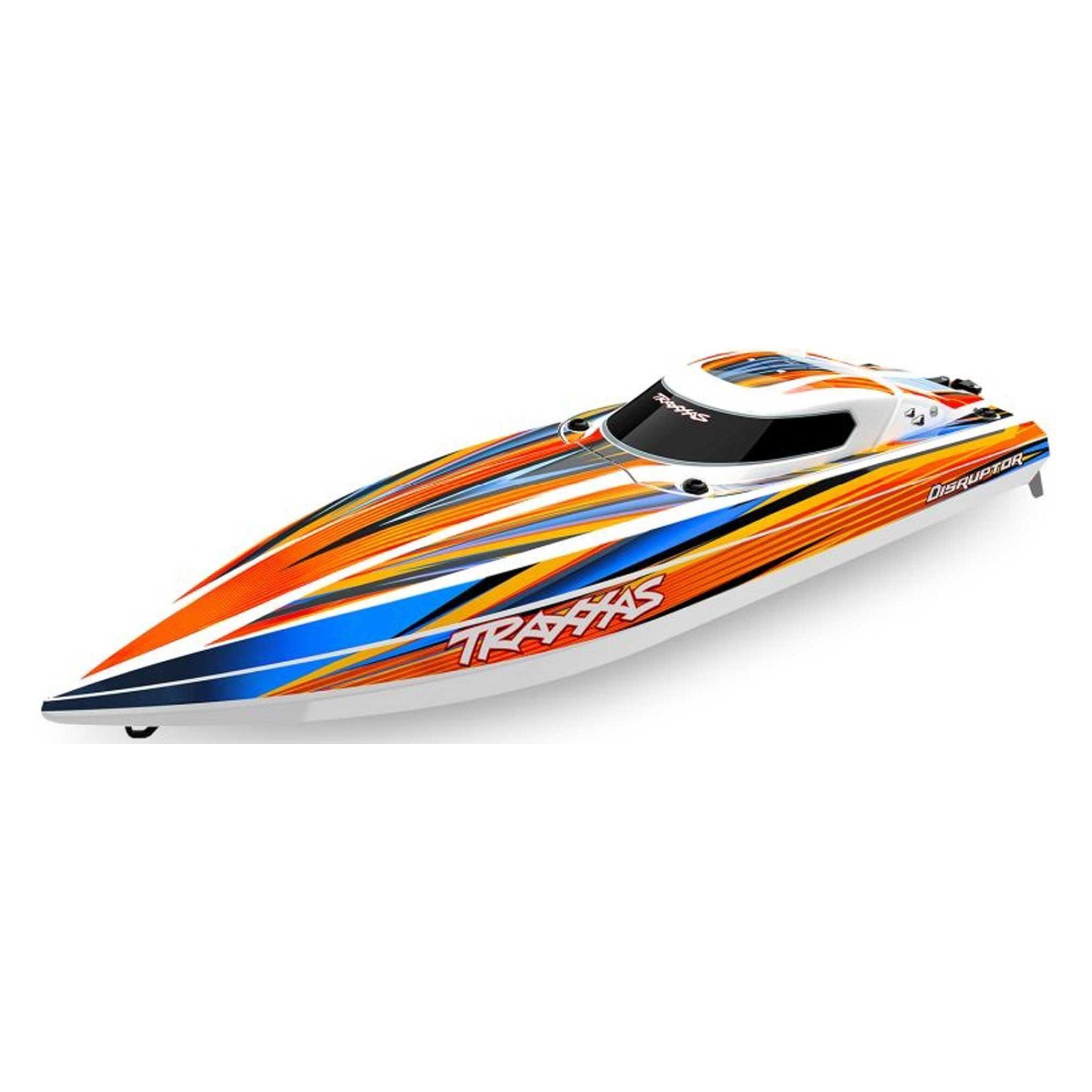 Traxxas DISRUPTOR orange 26 Zoll V-Rumpf Boot Selbstaufrichtung ohne Akku und Ladegerät (TRX106064-4-ORNG)