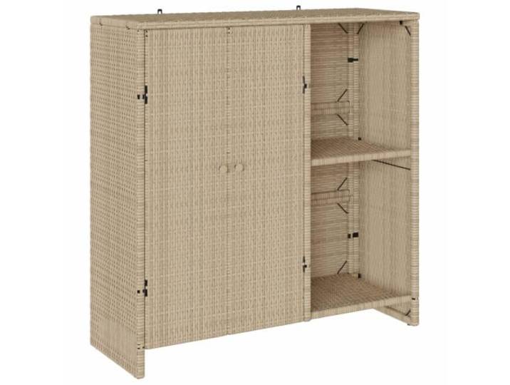 Helloshop26 Aufbewahrungsschrank, rechteckig, modern, 100 x 36 x 102 cm, optimierter Raum, minimalistisches Ambiente, Rattan, Beige, 02_0058057