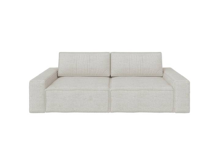 Carryhome Schlafsofa, Creme, Kunststoff, 3-Sitzer, Füllung: Schaumstoffflocken, 256x83x115 cm, Liegefunktion, Schlafen auf Sitzhöhe, Rücken echt, Wohnzimmer, Sofas & Couches, Schlafsofas, Schlafsofas mit Bettkasten