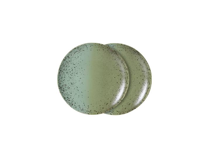 HK LIVING - Assiette 70s ceramics - Vert - Grès émaillé
