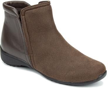 Extra Wide Width Women's Paulie Stretch Bootie by Drew in Brown (Size 13 WW)