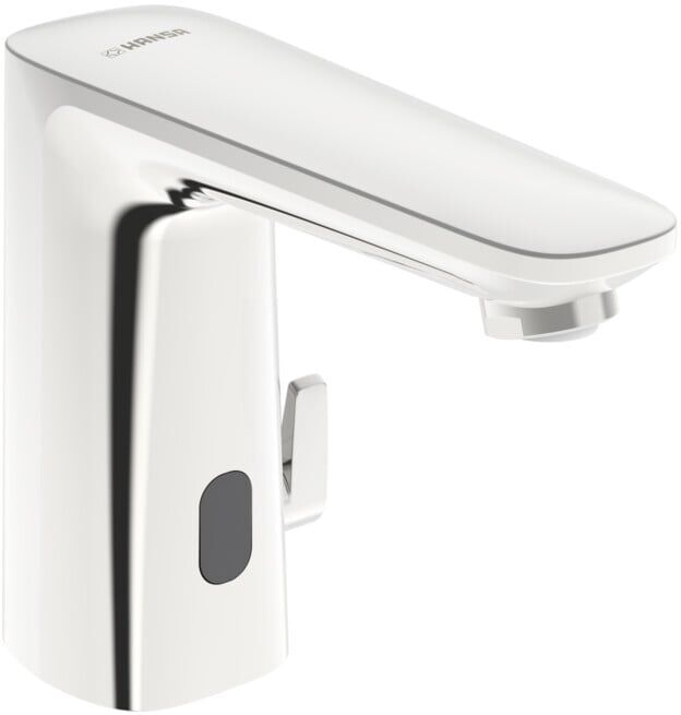 Hansa Robinet lavabo infrarouge HANSAELECTRA DIGITAL chrome, batterie, portée 117 mm (92202219)