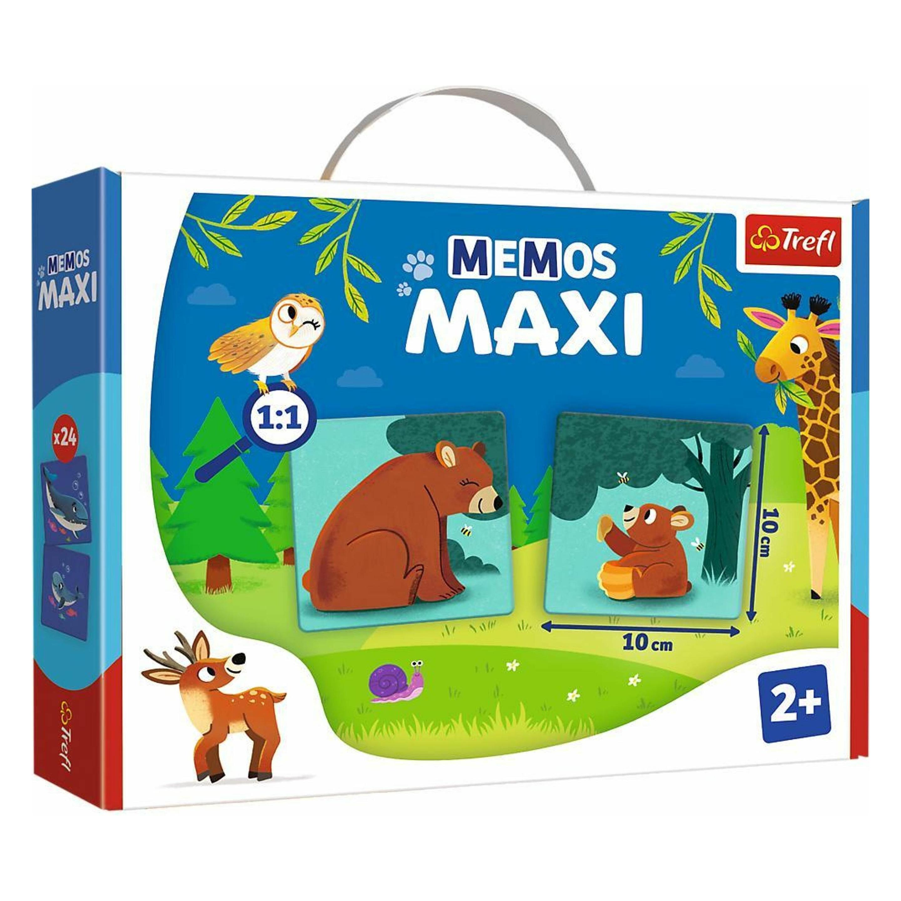 Trefl Educational game Memos maxi Animals and their children 02268 (Deutsch, Englisch, 1 - 4 Spieler) (ANV5900511022681)