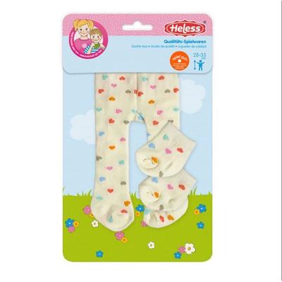 Puppen-Strumpfhose mit Söckchen ''Herz-Konfetti'', Gr. 28-35 cm