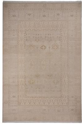 Alora Decor Traditional Hand-knotted Bordered Beige Rug