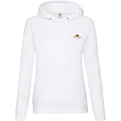Fruit of the Loom Fruit of the Loom Damen Kapuzenpullover mit kleinem Vintage-Logo, weiß - Vintage-Logo klein, XL