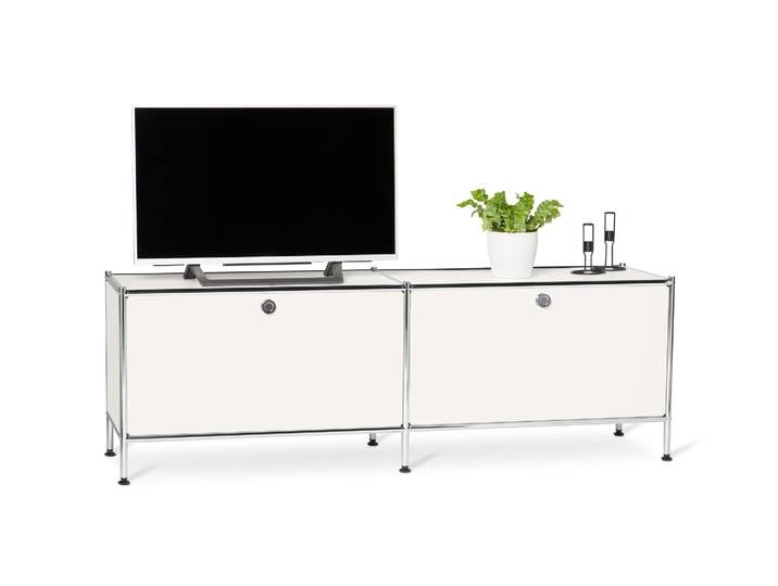 Tchibo - Lowboard Metall »Cn3« mit Klappenfächern - 152x40x51,5cm - chrom -