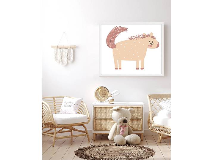 Tableau déco My Pony 53 x 63cm Multicolore