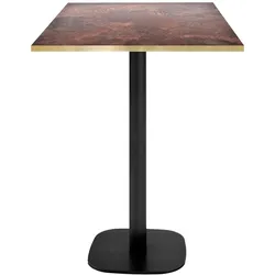 RestooTab - Stehtisch Round 60x60cm Dekor Rost roc Kanten messingfarben