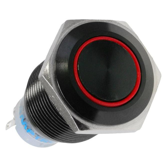 Lamptron compatible Vandalismustaster 19mm - Blackline - red (LAMP-SW1912L-H)