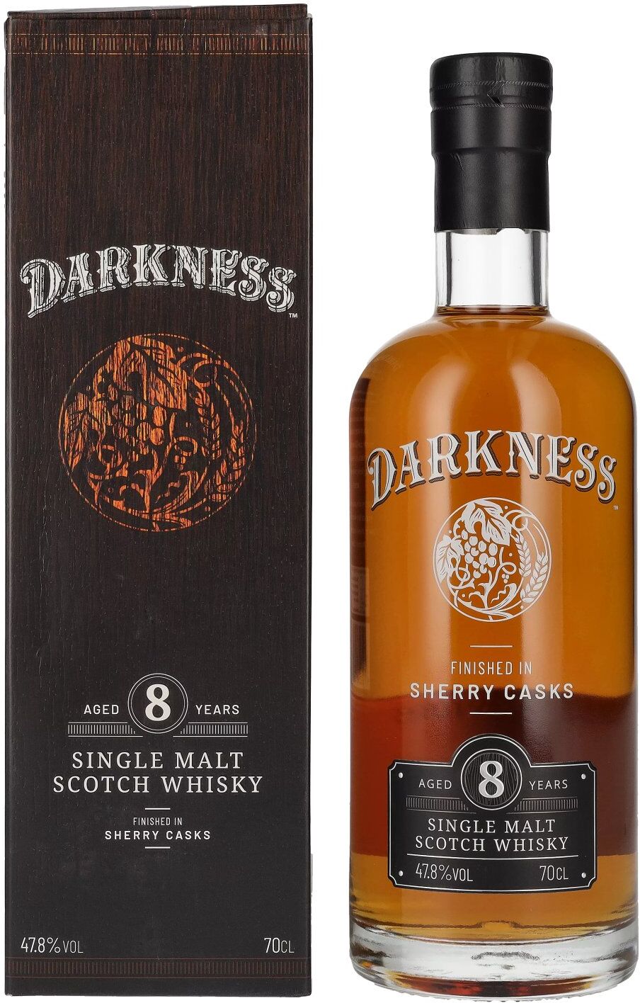 Darkness! Whisky Darkness! 8 Years Old Single Malt Scotch Whisky SHERRY CASKS 47,8% Vol. 0,7l in Geschenkbox