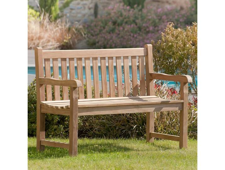 Banc de jardin en Teck brut massif 120cm SUMMER