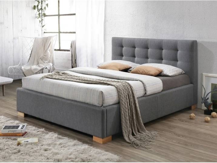 Graues COPENHAGEN Doppelbett 160 x 200 cm