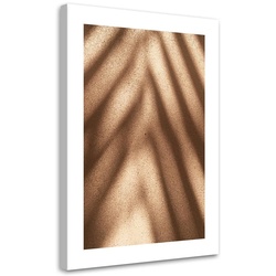 WANDBILD schatten von blättern an der wand