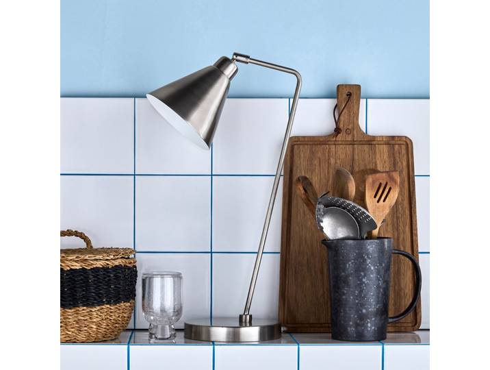 Game Tischleuchte silber Metall Höhe 54 cm - House Doctor - Wohnzimmer - Modern - Einflammig