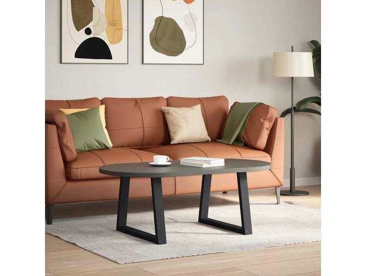 vidaXL Couchtischbeine V-Form 2 Stück Schwarz 60x(42-43,3) cm Stahl