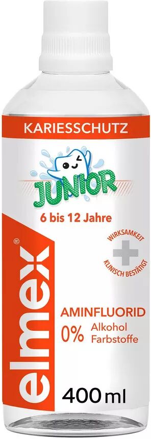 Elmex - Junior 6-12 Jahre Mundspülung, Kariesschutz Für Die Neuen, Bleibenden Zähne, 400 ml