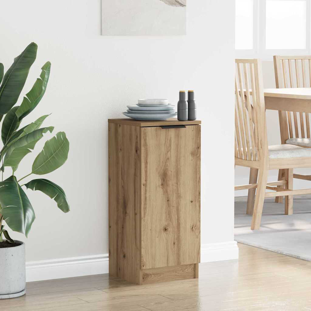 George Oliver Sideboard Engineered Wood Side Cabinet Home Organiser Cupboard Highboard Artisan Oak 30;70cm H X 30cm W X 30cm D