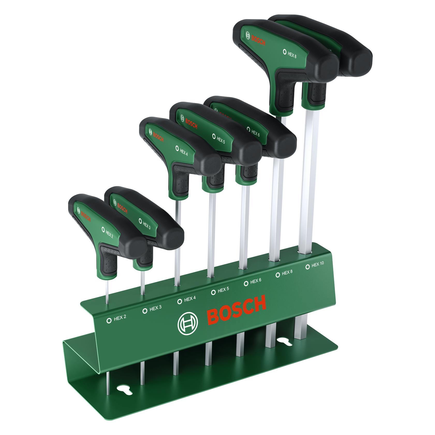 Bosch Zubehör T-Griff Hex-Schraubendreher Set, 7-tlg. (Hex) (1600A039J1)