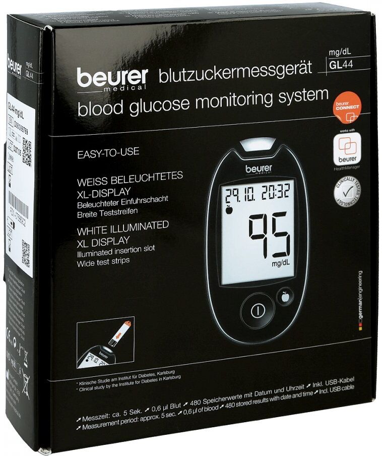 Beurer Gl44 mg/dl Blutzuckermessgerät 1stk