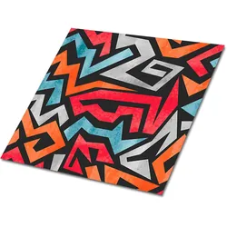 FLIESENAUFKLEBER 9 Stück 30x30 cm selbstklebend Graffiti-Abstraktion