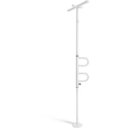 M Mcombo Sicherheitsstange 205-300CM Höhenverstellbar, mit 2 Haltegriffen Drehbar, Haltestange vom Boden bis zur Decke, Aufstehhilfe Senioren & Toilette 136kg Tragbar TD01CW (Weiß)