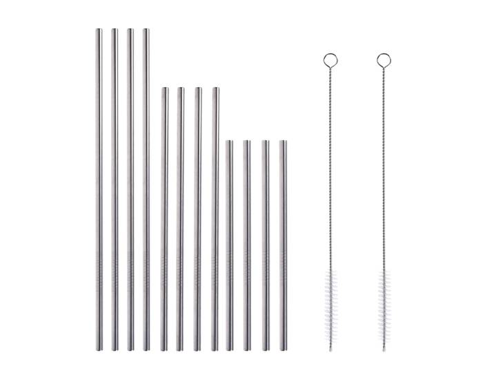 Strohhalm Edelstahl Set 14-teilig