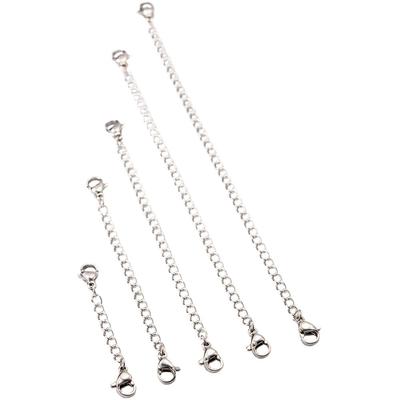 Kettenverlängerung FIRETTI "Schmuck Geschenk Verlängerung für Armbänder, Ketten und Fußketten", silber (silberfarben), Schmuck-Wechselteile, DamenB:2mm, Edelstahl, Made in Germany, B:2mm