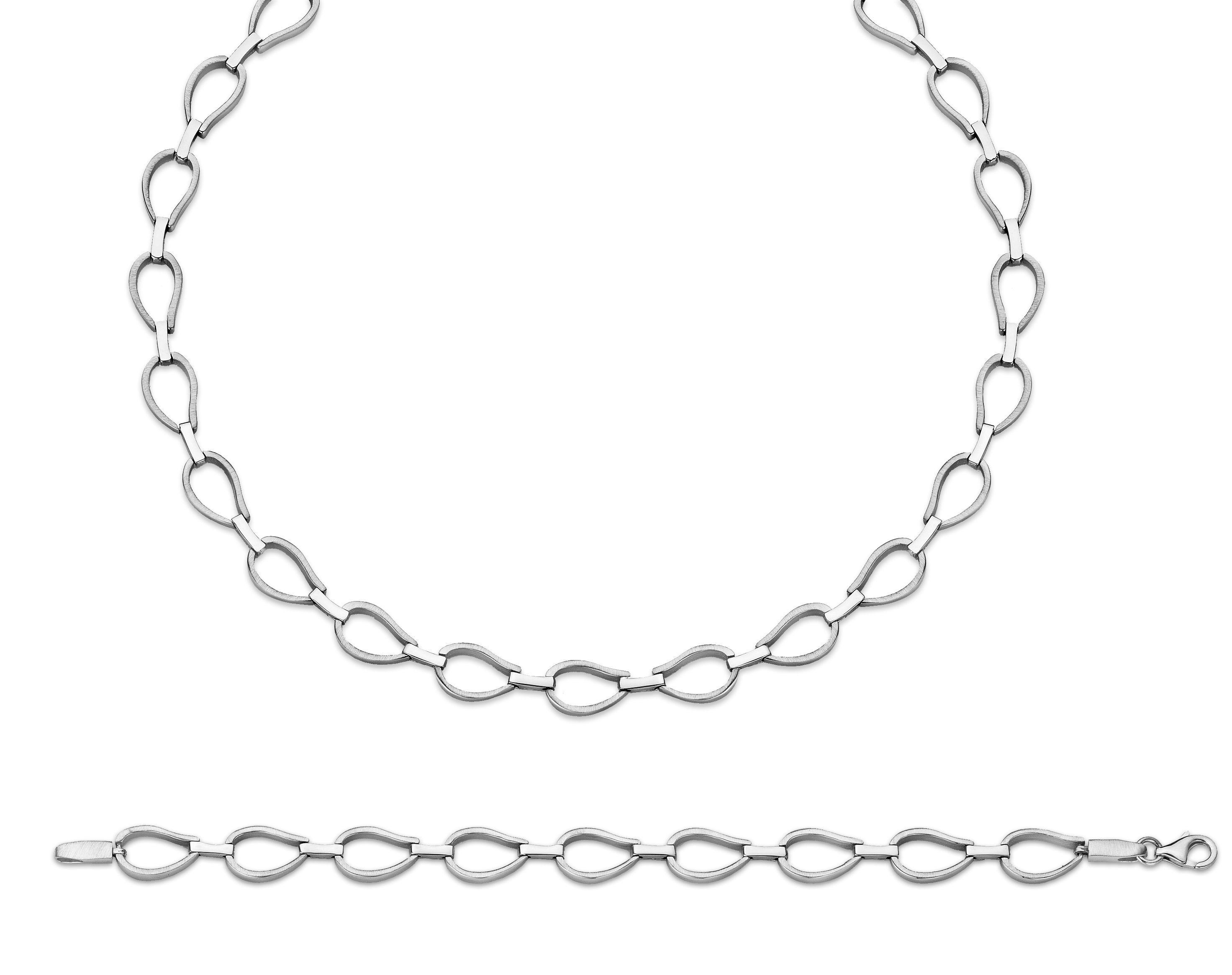 Orphelia Dames 925 Sterling Zilveren Set: Ketting + Armband - Zilver SET-044