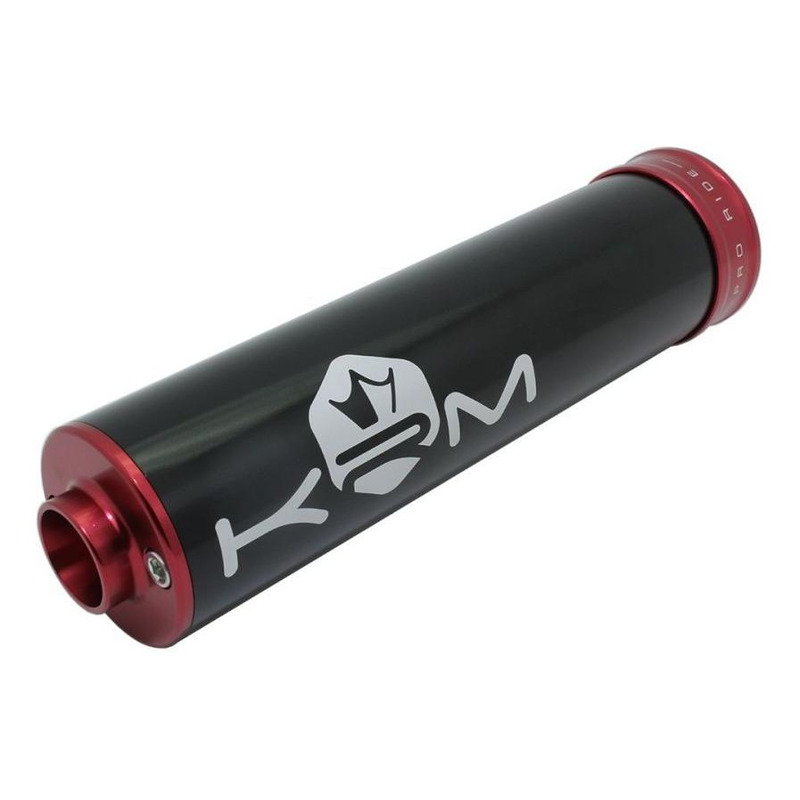 Silencieux d'échappement alu noir et rouge KRM Pro Ride 50-70cc