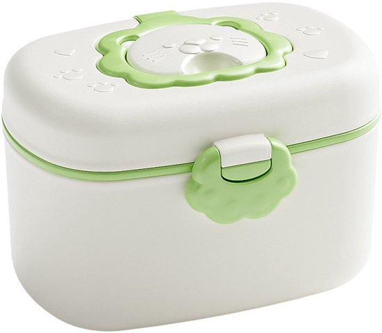 Luchtdichte melkpoeder dispenser met lepel en vork, 380 ml, wit