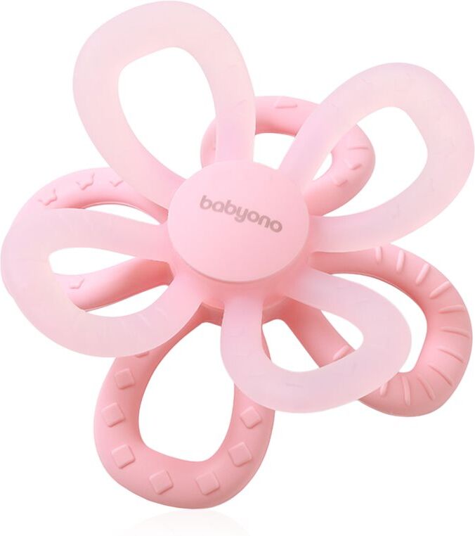 BabyOno Silicone Teether Flower jouet de dentition Pink 1 pcs