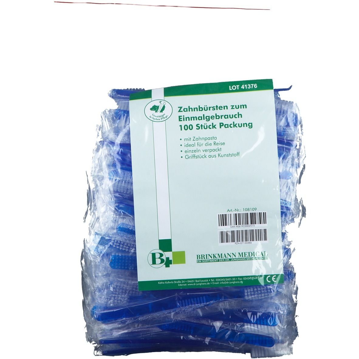 Einmal Zahnbürste m.Pasta blau 100 St