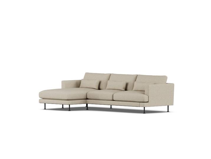 1898 Canapé Bredhult Bern Beige 0341-acier noir, 2,5 places C2