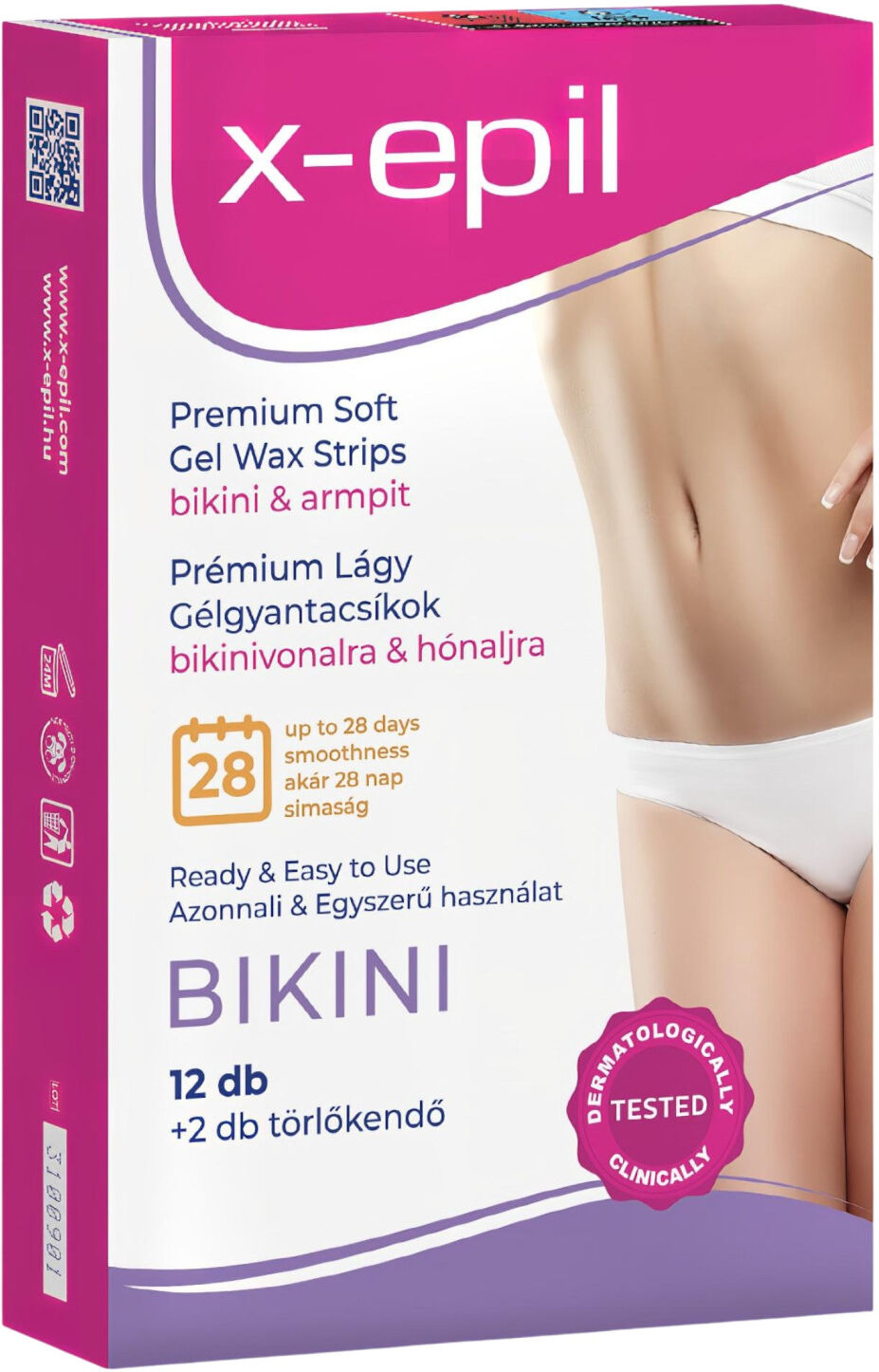 X-Epil - Voksstrips Til Bikini Og Armhule - 12 Stk