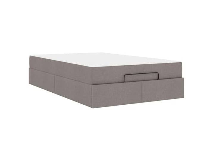 KKgypkn Bettgestell mit Matratze 2 pcs Taupe Stoff, Schaummatratze Bett mit Schubladen, modernes Design mit Stauraum