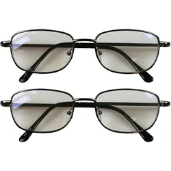2er-Set Lesebrille mit Titanrahmen - Scharfe Sicht im Alltag & Beruf - Zeitloser Look Schwarz - Inkl. Nasenpads - Leichtgewicht +4.00 Dioptrien