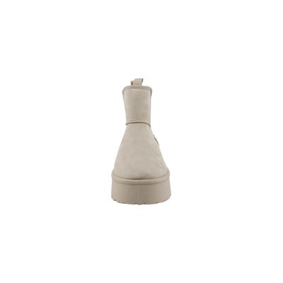 Winterstiefel TOM TAILOR "Tom Tailor Stiefeletten", Damen, Gr. 40, beige (ice), Polyurethan, unifarben, Schuhe Winterstiefel