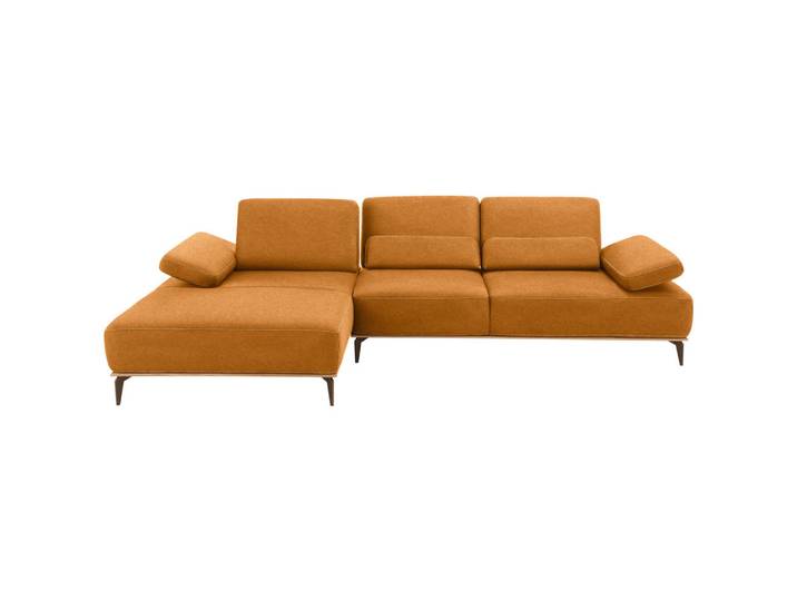 Valnatura Ecksofa 16580 Sprint, Hellbraun, Metall, Uni, 4-Sitzer, Ottomane links, nicht einzeln stellbar, L-Form, 298x176 cm, Goldenes M, Typenauswahl, Lederauswahl, Stoffauswahl, seitenverkehrt erhältlich, Hocker in verschiedenen Holzarten individuell planbar, Wohnzimmer, Sofas & Couches, Wohnlandschaften, Ecksofas