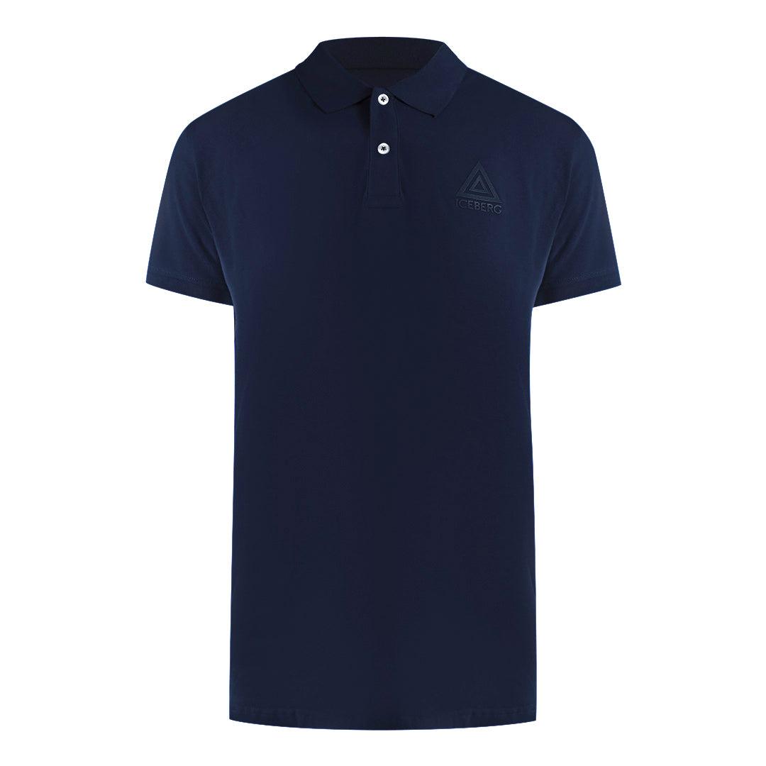 Poloshirt Mit Eisberg-dreieck-logo, Marineblau