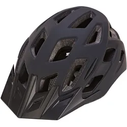 Fahrradhelm, stoßfeste Hartschaum-Innenschale, mit LED-Licht und Reflektionsstreifen, Größe: 58-61 cm, Farbe: schwarz