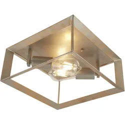Industrie Stil Decken Lampe Wohn Schlaf Zimmer Leuchte silber-kupfer gebürstet