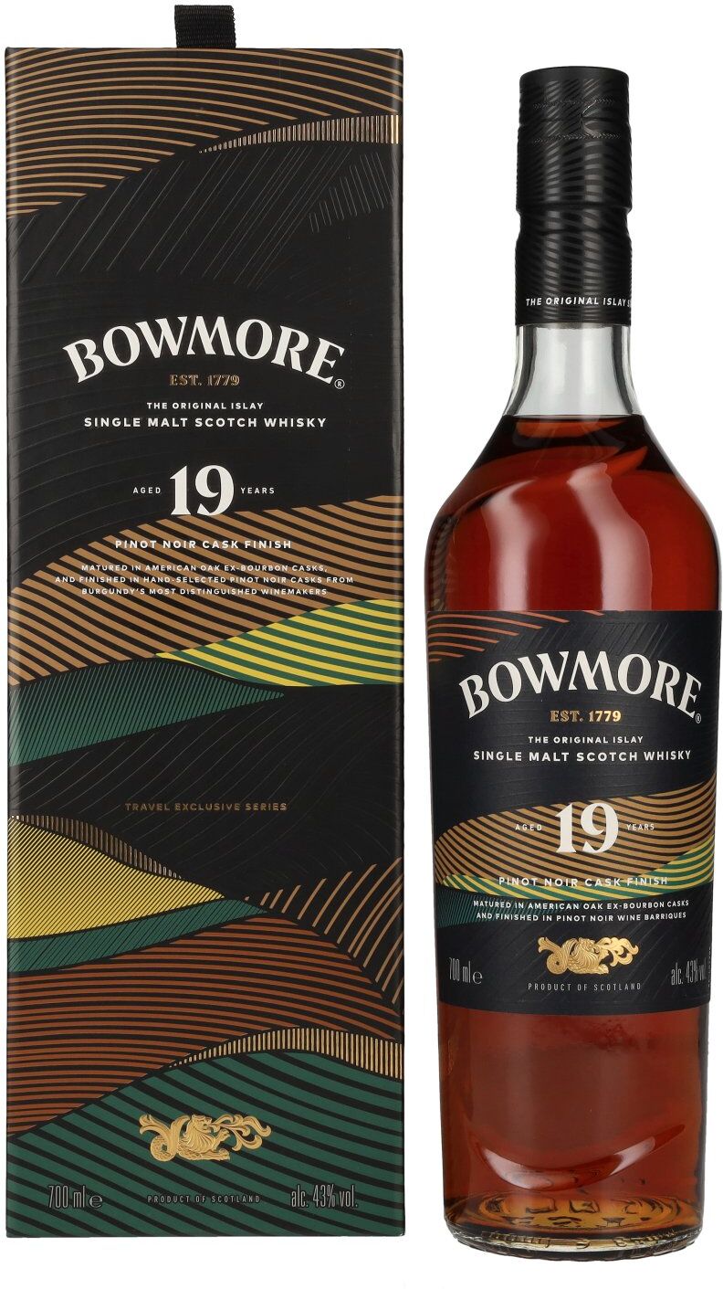 Bowmore 19 Years Old Pinot Noir Cask Finish Islay Single Malt 43% Vol. 0,7l in Geschenkbox