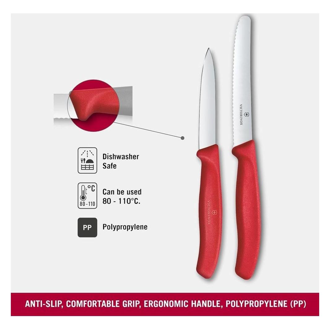 Victorinox Gemüsemesser Set ge./W.rot 2t. (11 cm) (6.7111.2C1)