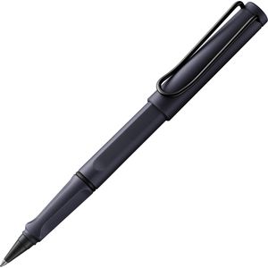 Lamy Tintenroller safari 6E2 steel black, Strichbreite 0,5mm, Schreibfarbe blau