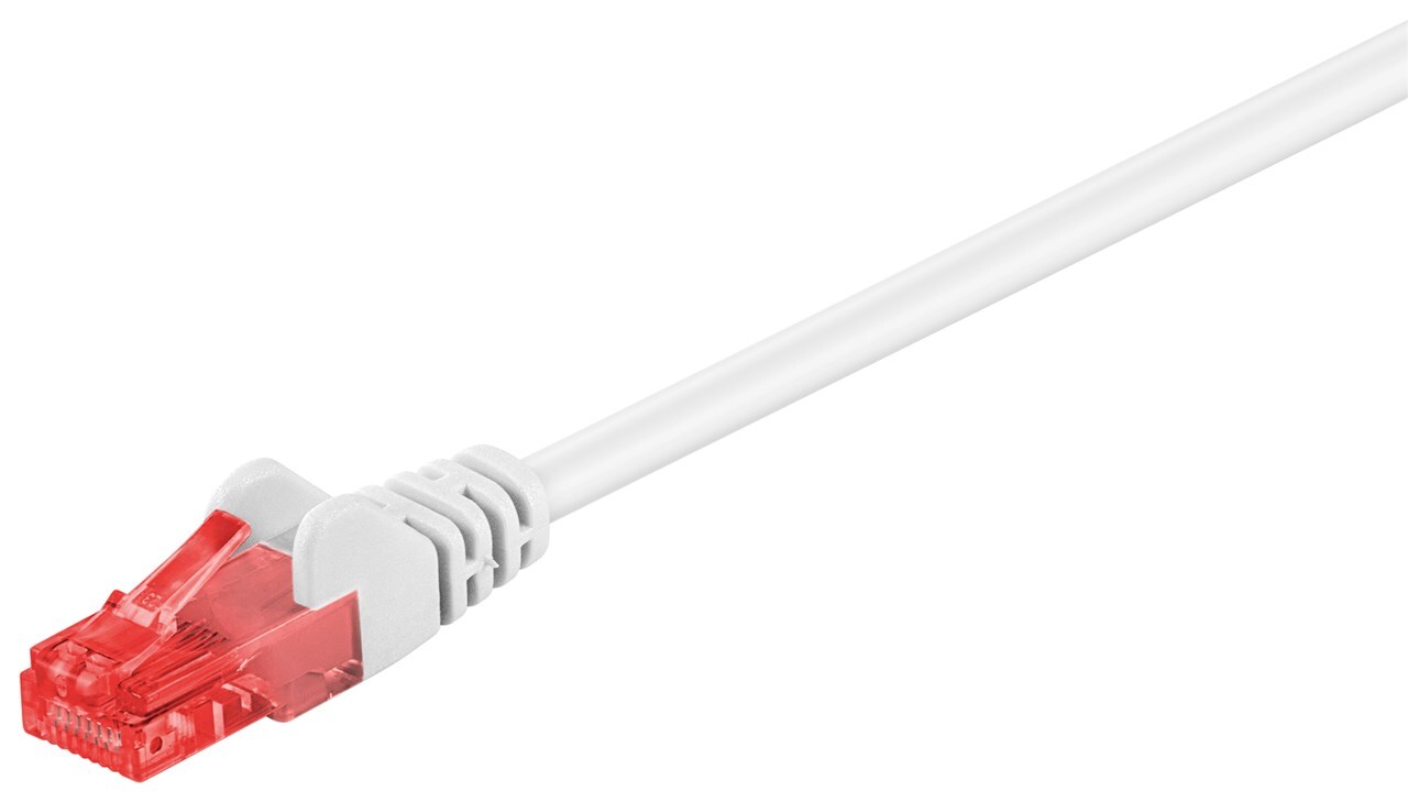 Goobay 95661, 25 m, Cat6, U/UTP (UTP), RJ-45, RJ-45, Weiß
