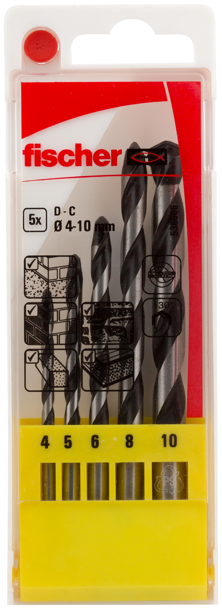 fischer Deutschland Vertriebs GmbH fischer Betonbohrer-Sortiment D-C Set 4-10mm P (5) 536606