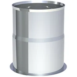 Jeremias PELLET-LINE Wandfutter Edelstahl, druckdicht Edelstahl unlackiert Ø 80 mm