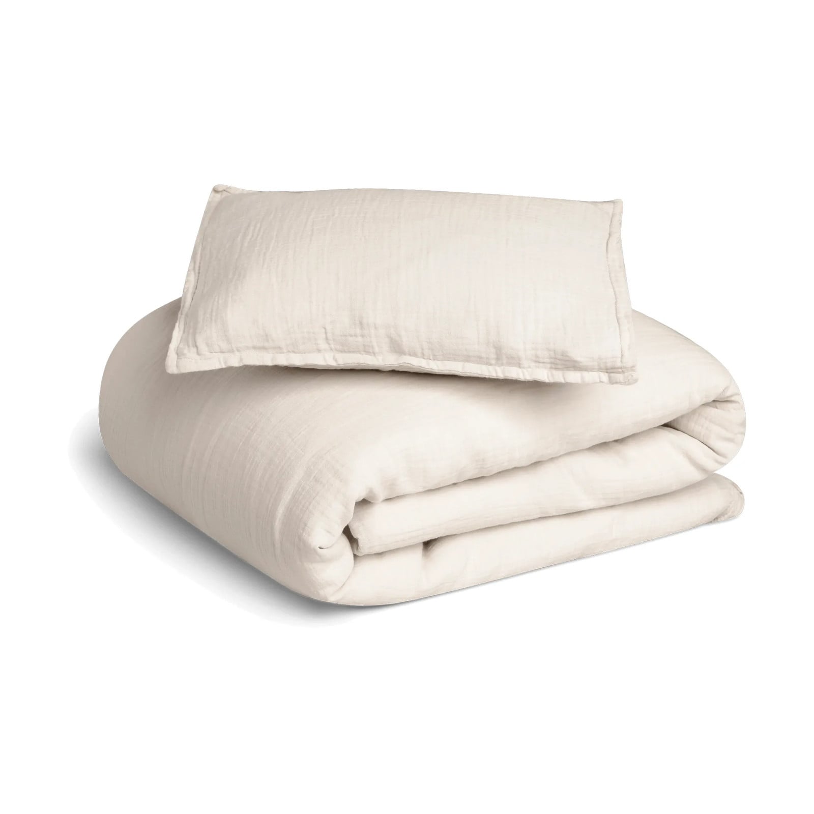 Garbo&Friends Eggshell Muslin beddengoedset junior 100 x 130 cm en 35 x 55 cm